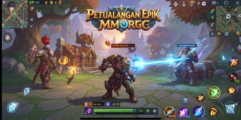 Tampilan gameplay epik dari CERI123 dalam dunia MMORPG.