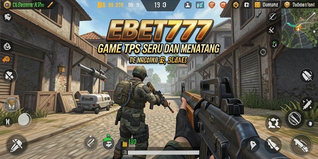Screenshot utama menampilkan aksi seru gameplay TPS di EBET777.