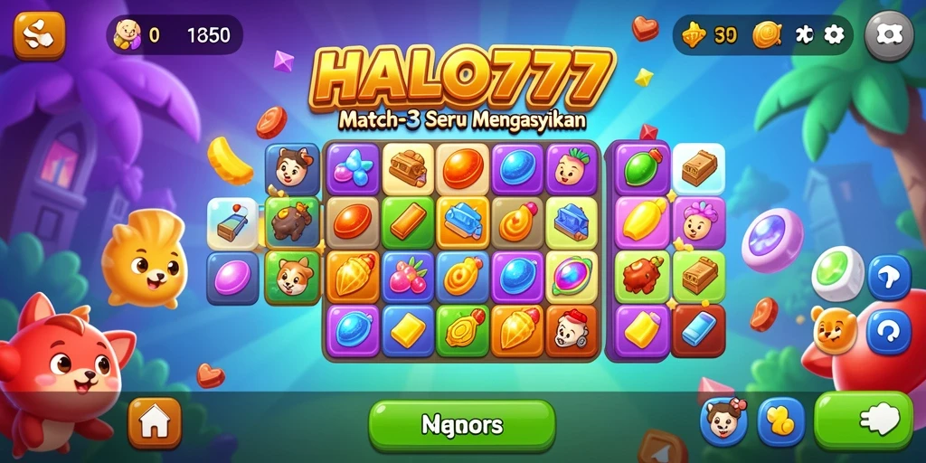 Tampilan gameplay HALO777 yang menarik dan penuh warna.