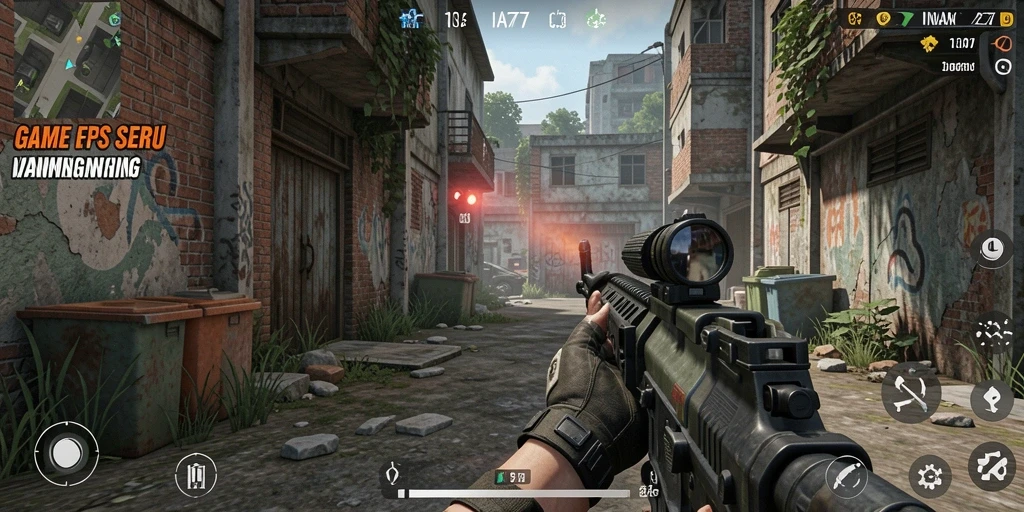 Tampilan menegangkan dari gameplay FPS di INA777.