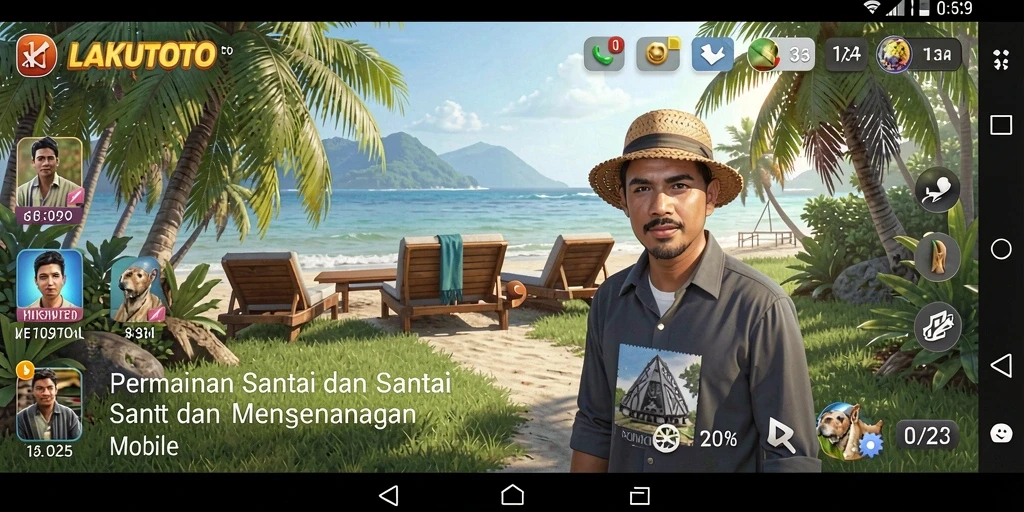 Tampilan gameplay menyenangkan dari LAKUTOTO yang penuh warna.