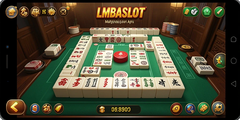 Tampilan permainan Mahjong yang menarik dan menantang di LMBASLOT.