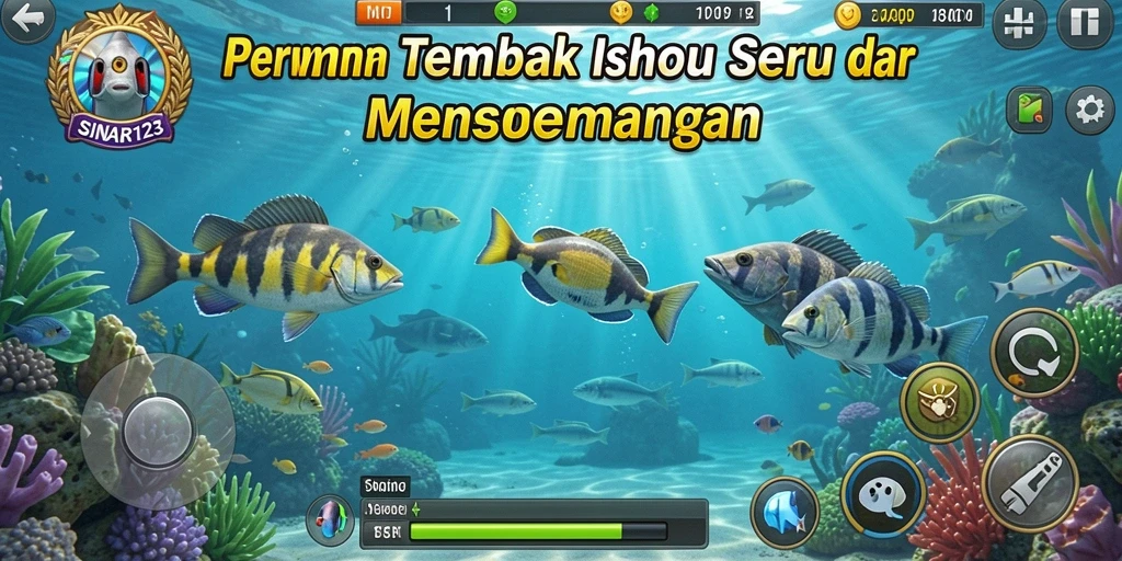 Tangkapan layar SINAR123 menunjukkan aksi seru menembak ikan.
