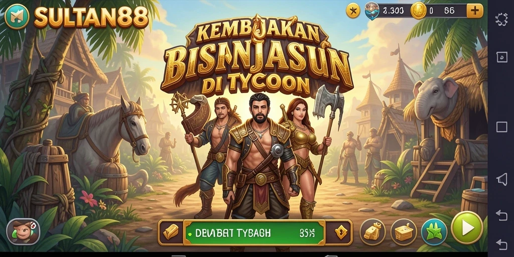 Screenshot gameplay SULTAN88 yang menunjukkan suasana kompetitif dalam dunia Tycoon.